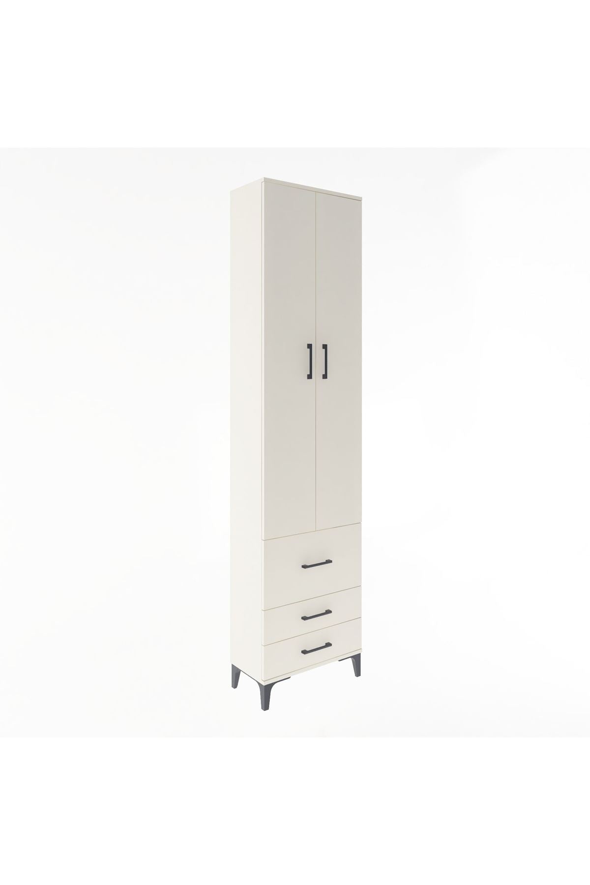 Arges Dolap 4 Raflı 3 Çekmeceli 2 Kapaklı 60x30x243 - S32M018V1A