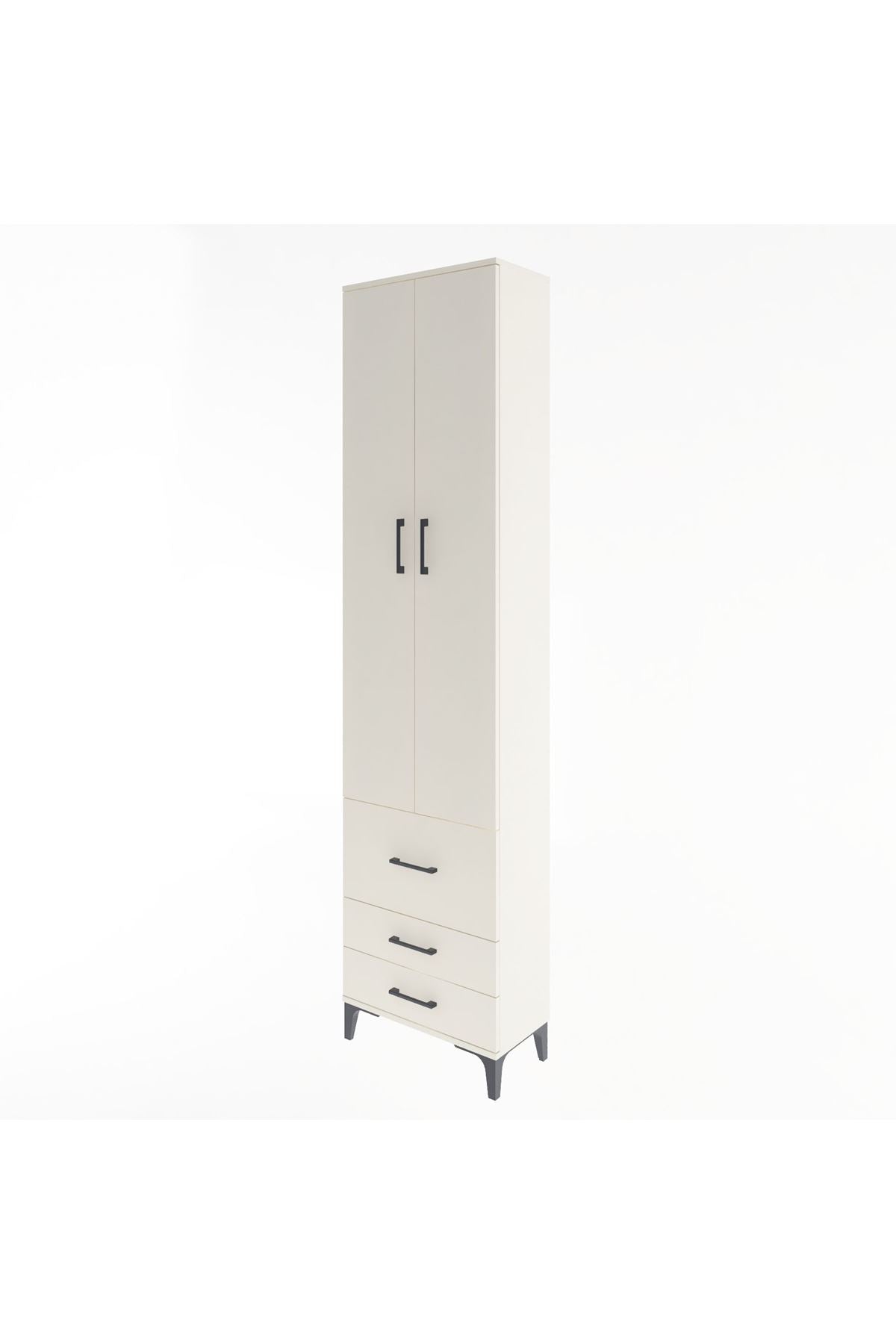 Arges Dolap 4 Raflı 3 Çekmeceli 2 Kapaklı 60x30x243 - S32M018V1A