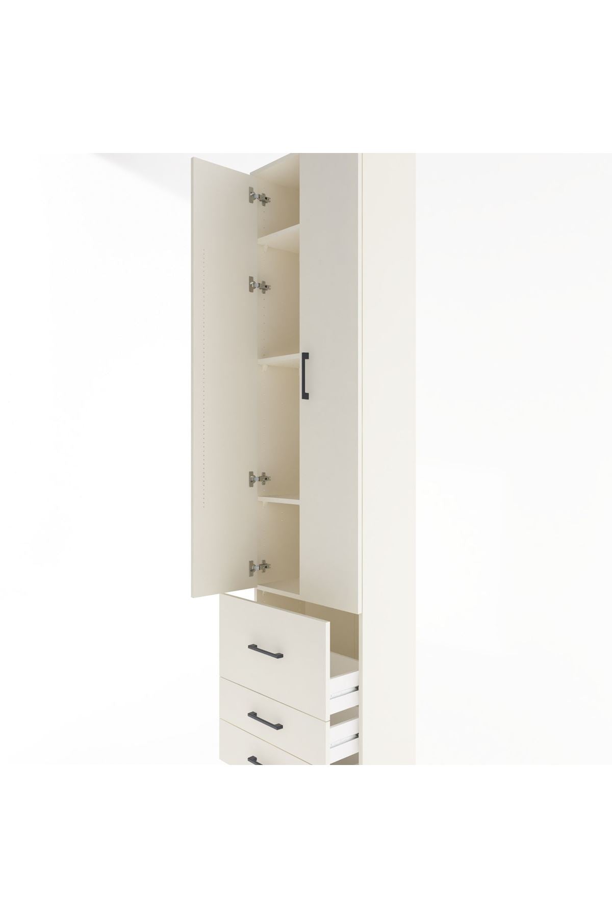 Arges Dolap 4 Raflı 3 Çekmeceli 2 Kapaklı 60x30x243 - S32M018V1A