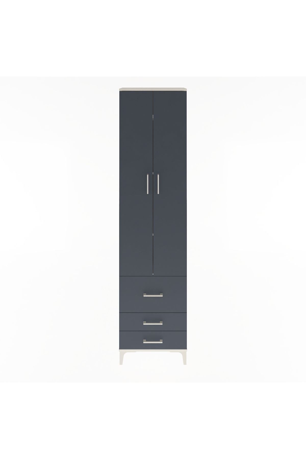 Arges Dolap 4 Raflı 3 Çekmeceli 2 Kapaklı 60x30x243 - S32M018V2A