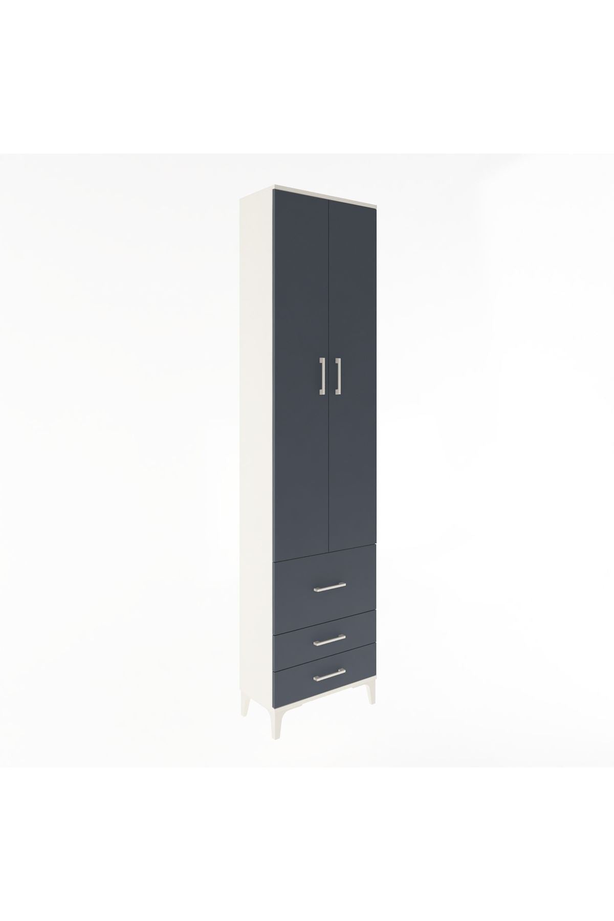 Arges Dolap 4 Raflı 3 Çekmeceli 2 Kapaklı 60x30x243 - S32M018V2A