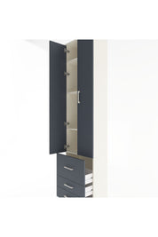 Arges Dolap 4 Raflı 3 Çekmeceli 2 Kapaklı 60x30x243 - S32M018V2A