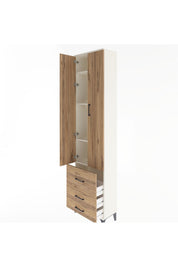 Arges Dolap 4 Raflı 3 Çekmeceli 2 Kapaklı 60x30x243 - S32M018V3A