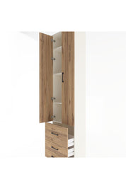 Arges Dolap 4 Raflı 3 Çekmeceli 2 Kapaklı 60x30x243 - S32M018V3A