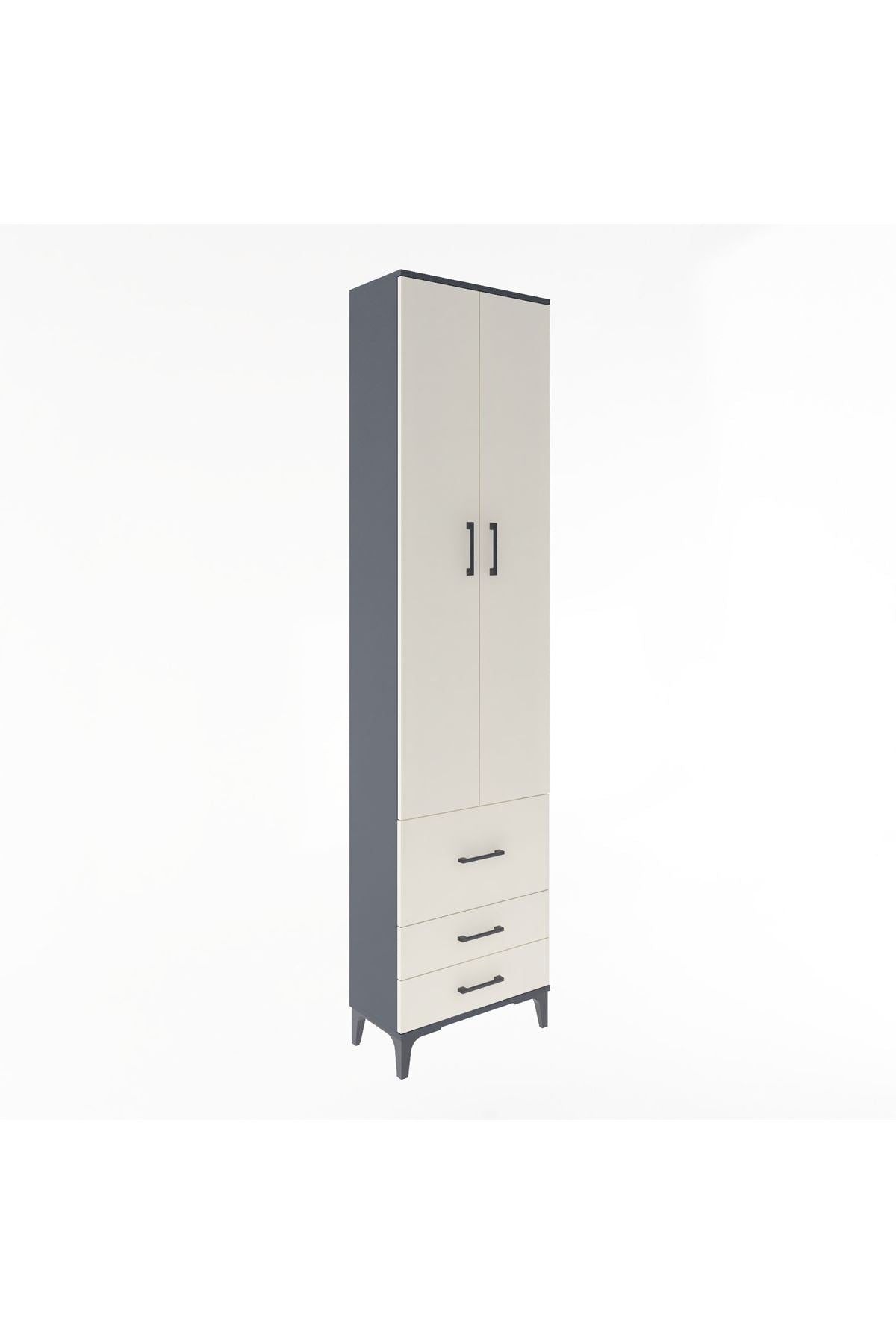 Arges Dolap 4 Raflı 3 Çekmeceli 2 Kapaklı 60x30x243 - S32M018V4A