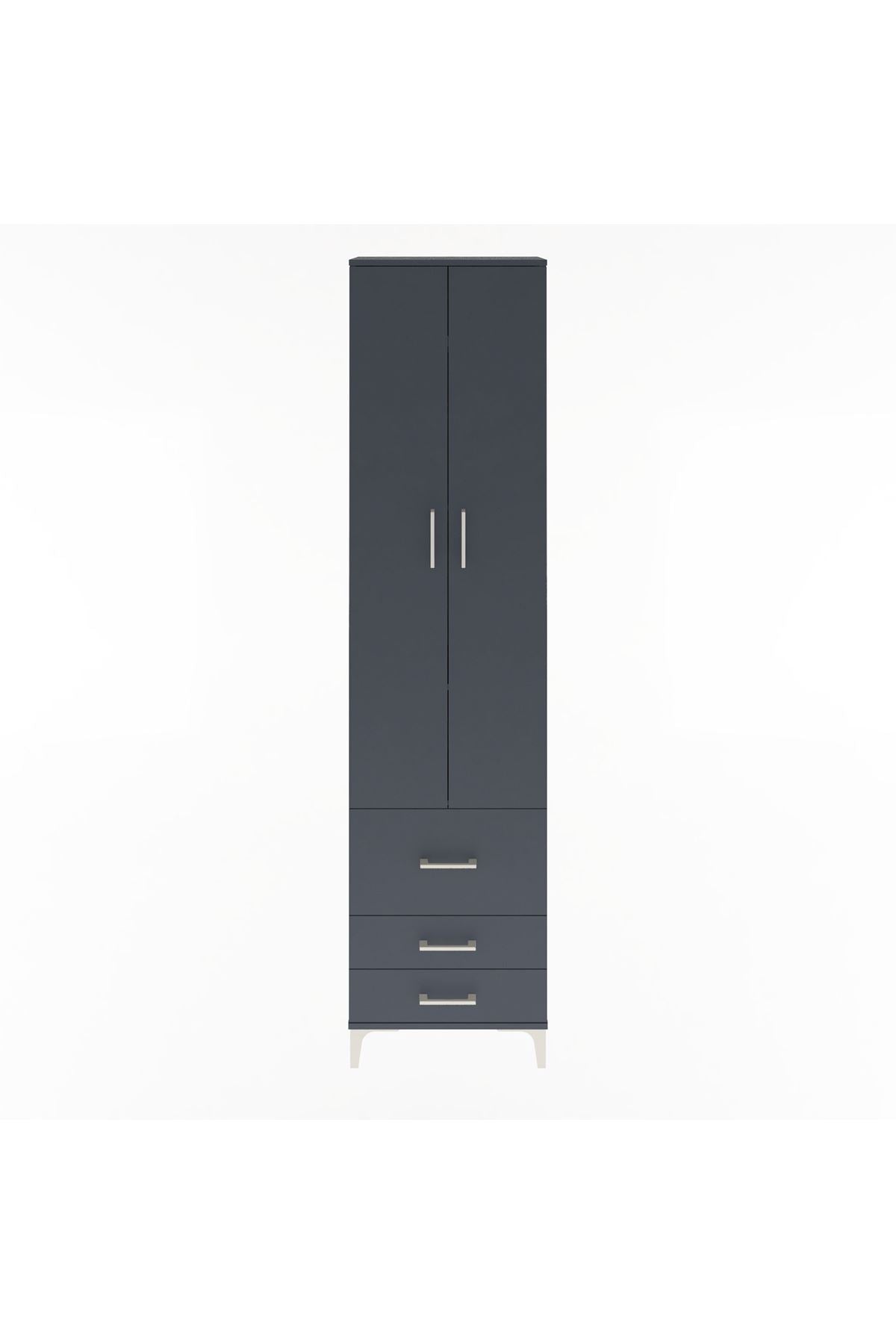 Arges Dolap 4 Raflı 3 Çekmeceli 2 Kapaklı 60x30x243 - S32M018V5A