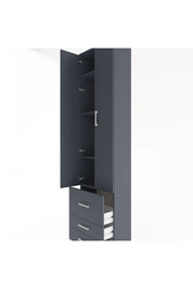 Arges Dolap 4 Raflı 3 Çekmeceli 2 Kapaklı 60x30x243 - S32M018V5A
