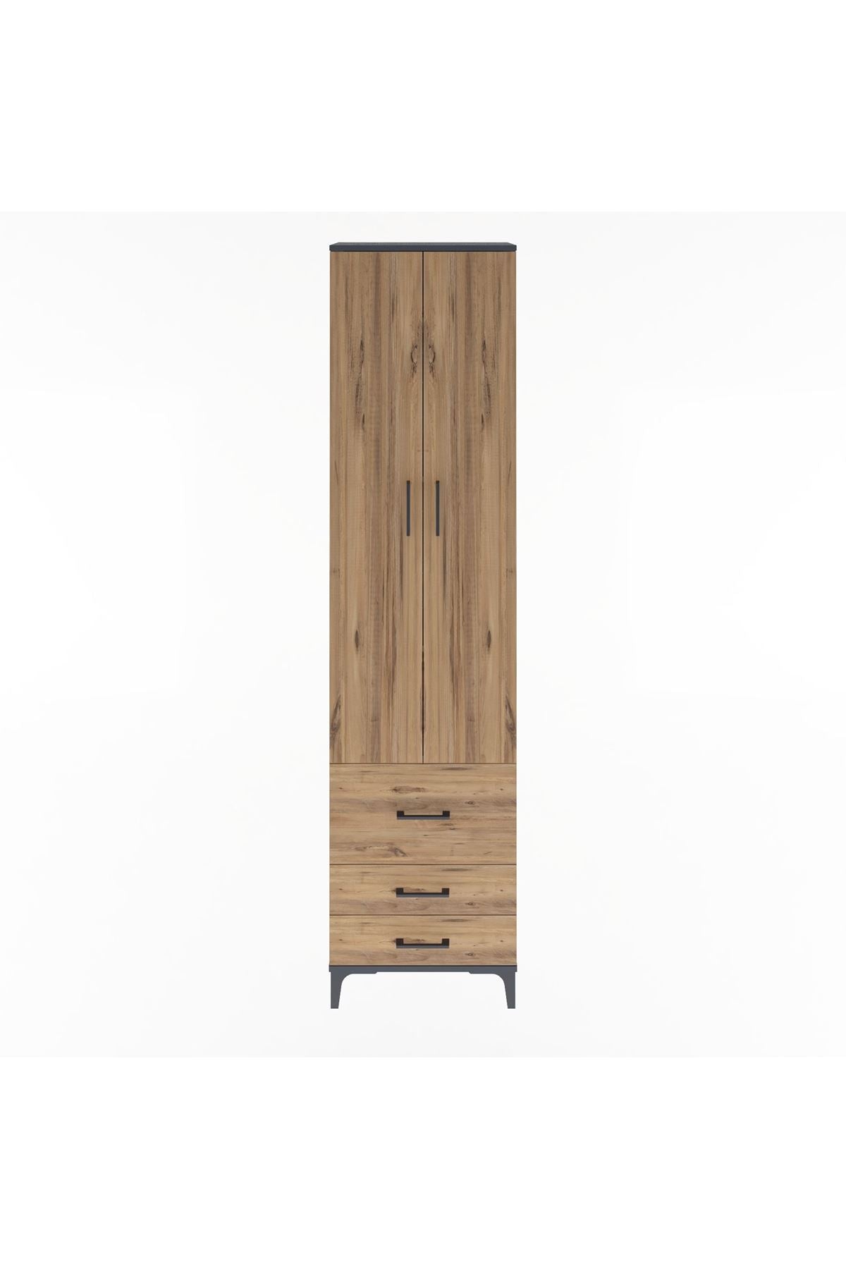 Arges Dolap 4 Raflı 3 Çekmeceli 2 Kapaklı 60x30x243 - S32M018V6A