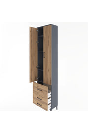 Arges Dolap 4 Raflı 3 Çekmeceli 2 Kapaklı 60x30x243 - S32M018V6A