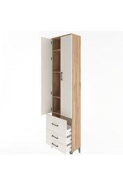 Arges Dolap 4 Raflı 3 Çekmeceli 2 Kapaklı 60x30x243 - S32M018V7A