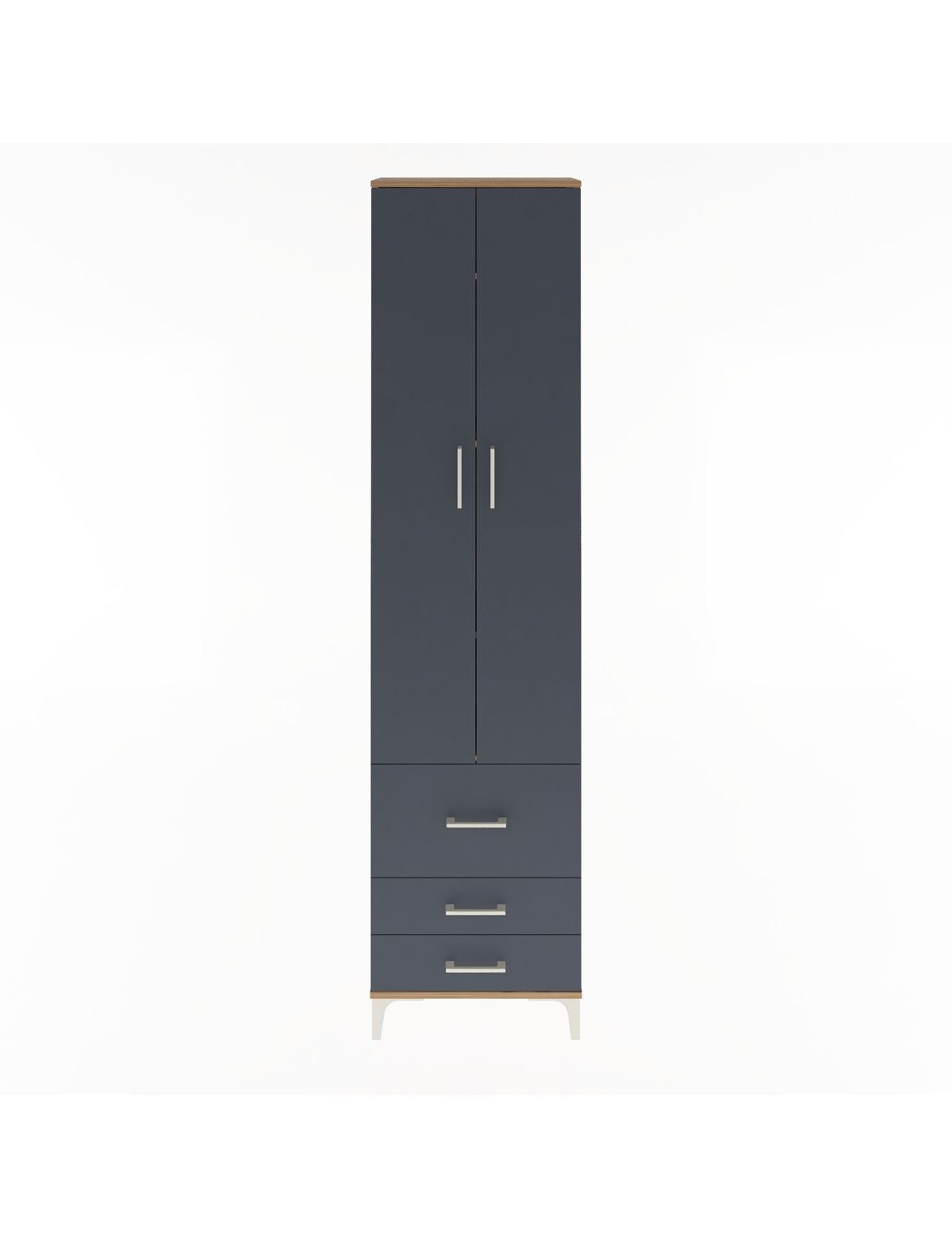 Arges Dolap 4 Raflı 3 Çekmeceli 2 Kapaklı 60x30x243 - S32M018V8A