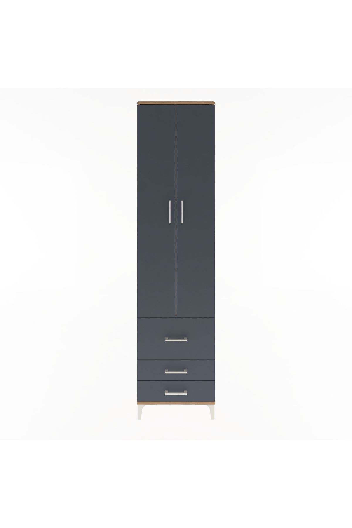 Arges Dolap 4 Raflı 3 Çekmeceli 2 Kapaklı 60x30x243 - S32M018V8A