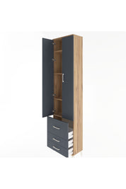 Arges Dolap 4 Raflı 3 Çekmeceli 2 Kapaklı 60x30x243 - S32M018V8A