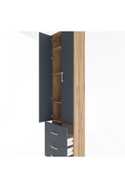 Arges Dolap 4 Raflı 3 Çekmeceli 2 Kapaklı 60x30x243 - S32M018V8A