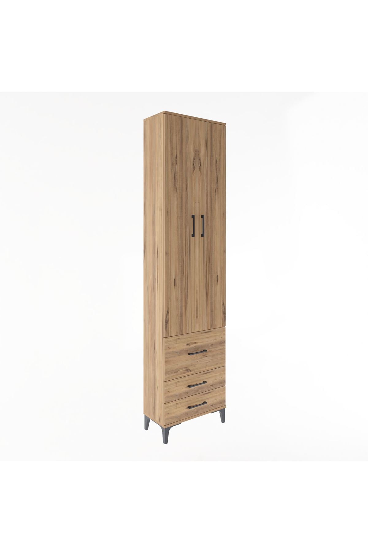 Arges Dolap 4 Raflı 3 Çekmeceli 2 Kapaklı 60x30x243 - S32M018V9A