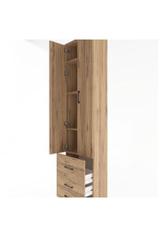 Arges Dolap 4 Raflı 3 Çekmeceli 2 Kapaklı 60x30x243 - S32M018V9A