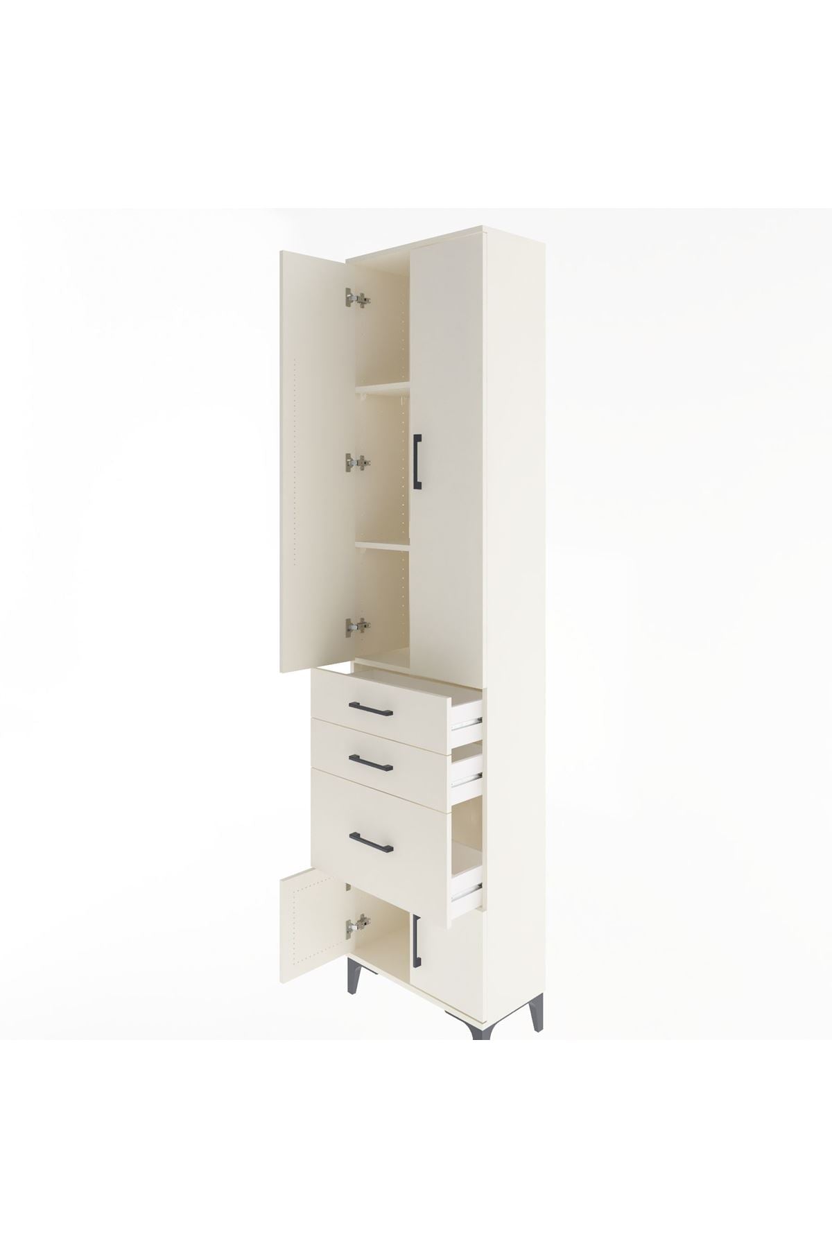 Arges Dolap 3 Raflı 3 Çekmeceli 4 Kapaklı 60x30x243 - S32M019V1A
