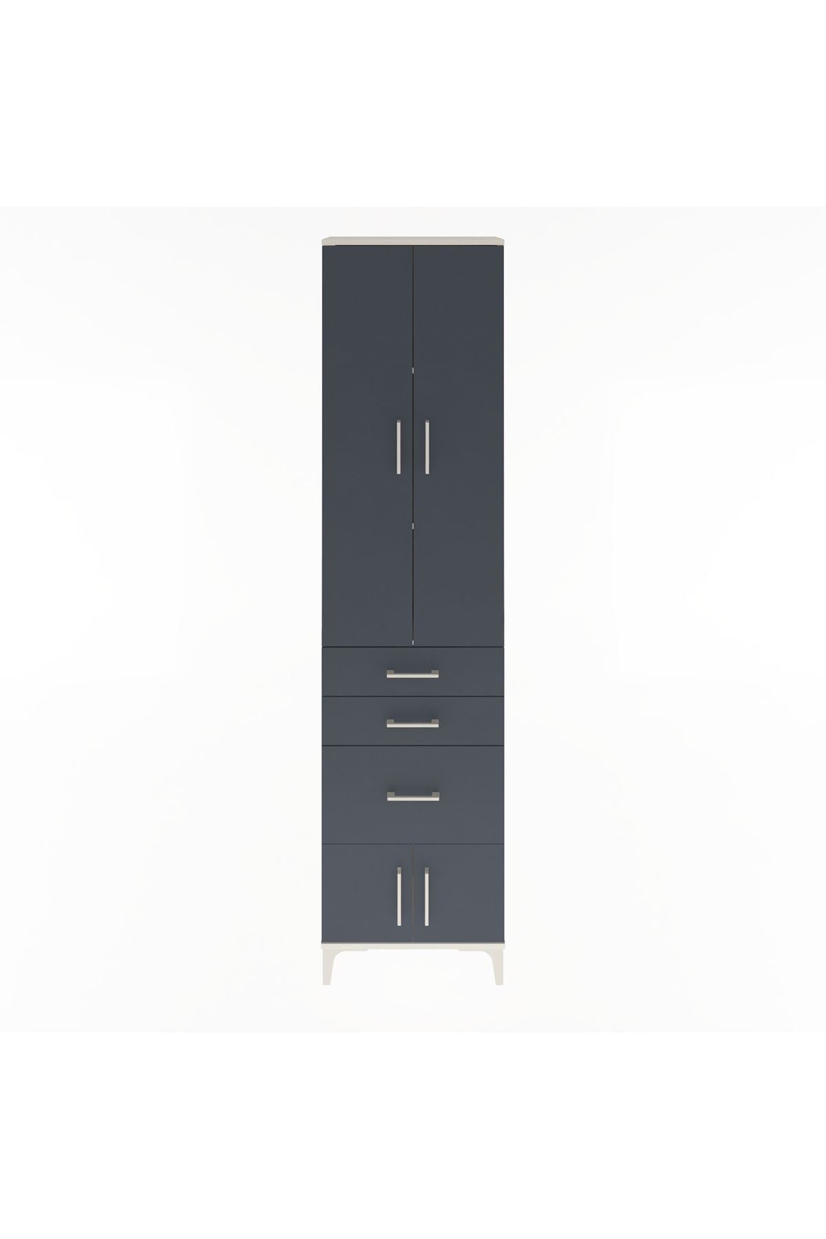 Arges Dolap 3 Raflı 3 Çekmeceli 4 Kapaklı 60x30x243 - S32M019V2A