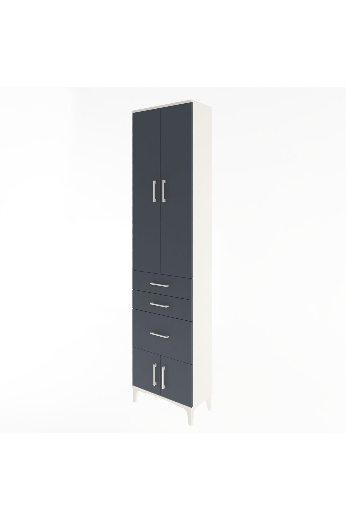 Arges Dolap 3 Raflı 3 Çekmeceli 4 Kapaklı 60x30x243 - S32M019V2A