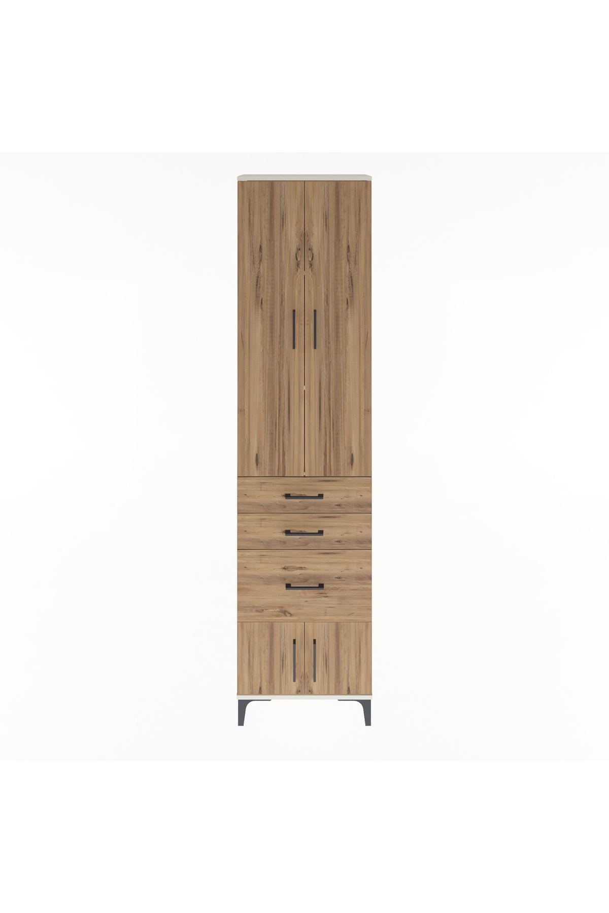 Arges Dolap 3 Raflı 3 Çekmeceli 4 Kapaklı 60x30x243 - S32M019V3A