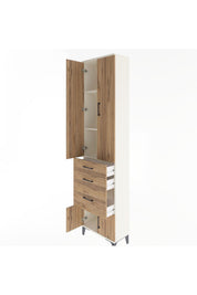 Arges Dolap 3 Raflı 3 Çekmeceli 4 Kapaklı 60x30x243 - S32M019V3A