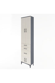 Arges Dolap 3 Raflı 3 Çekmeceli 4 Kapaklı 60x30x243 - S32M019V4A