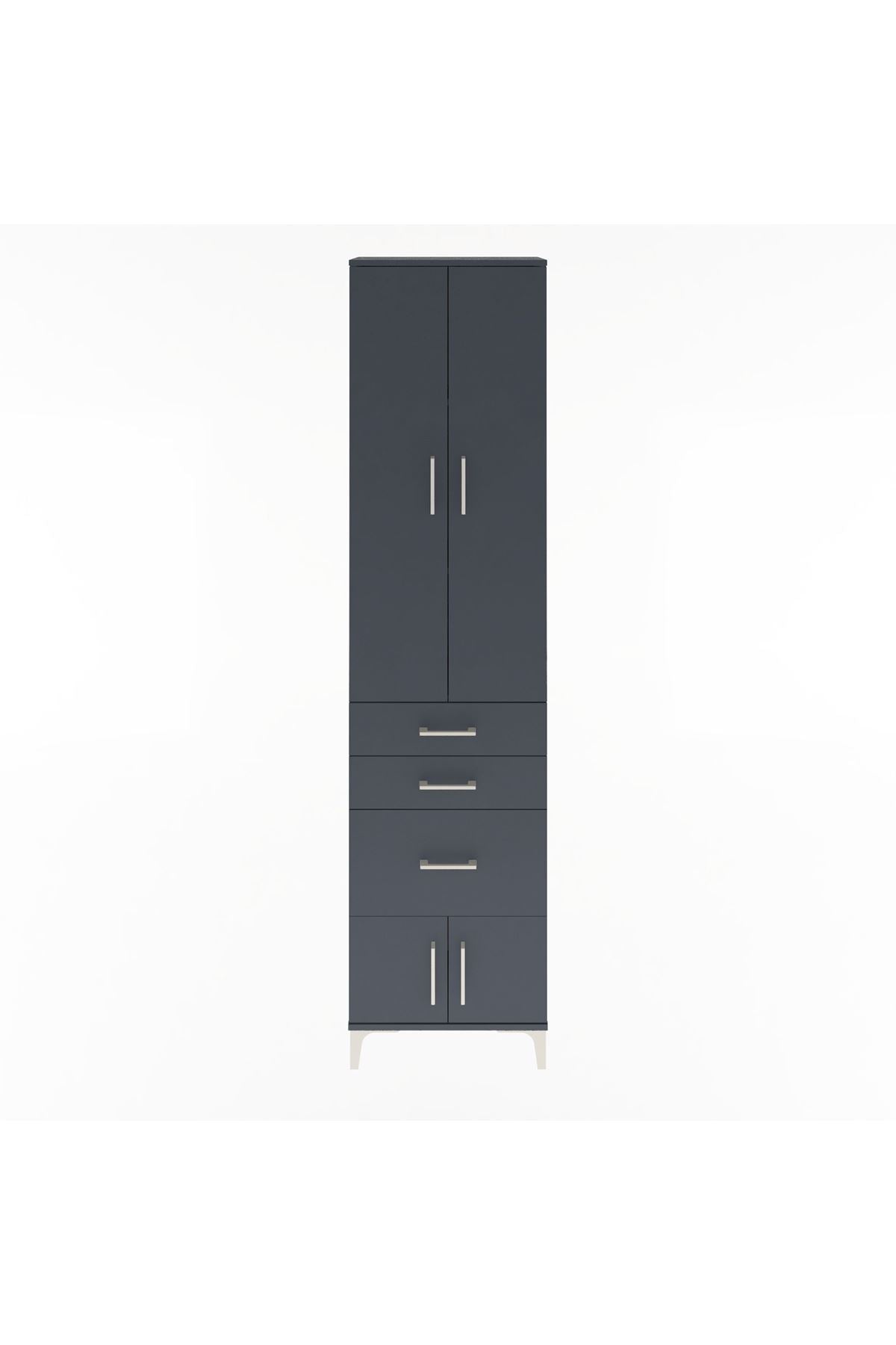 Arges Dolap 3 Raflı 3 Çekmeceli 4 Kapaklı 60x30x243 - S32M019V5A