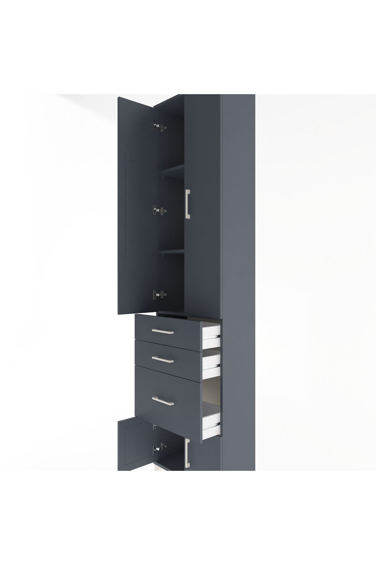 Arges Dolap 3 Raflı 3 Çekmeceli 4 Kapaklı 60x30x243 - S32M019V5A