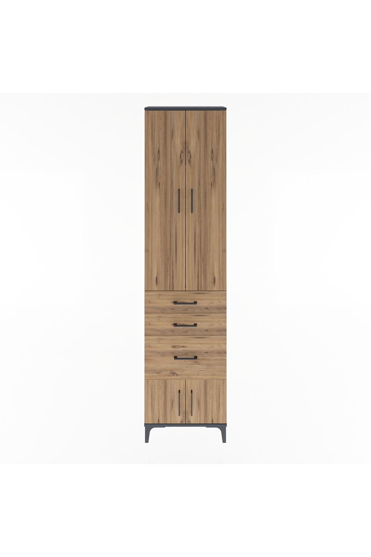 Arges Dolap 3 Raflı 3 Çekmeceli 4 Kapaklı 60x30x243 - S32M019V6A