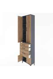Arges Dolap 3 Raflı 3 Çekmeceli 4 Kapaklı 60x30x243 - S32M019V6A