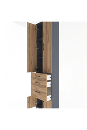 Arges Dolap 3 Raflı 3 Çekmeceli 4 Kapaklı 60x30x243 - S32M019V6A
