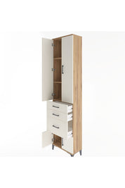 Arges Dolap 3 Raflı 3 Çekmeceli 4 Kapaklı 60x30x243 - S32M019V7A