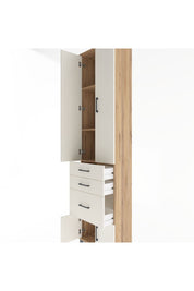 Arges Dolap 3 Raflı 3 Çekmeceli 4 Kapaklı 60x30x243 - S32M019V7A