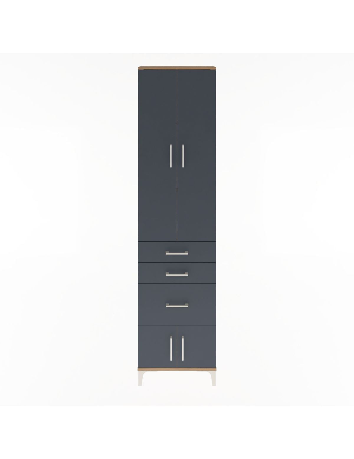 Arges Dolap 3 Raflı 3 Çekmeceli 4 Kapaklı 60x30x243 - S32M019V8A