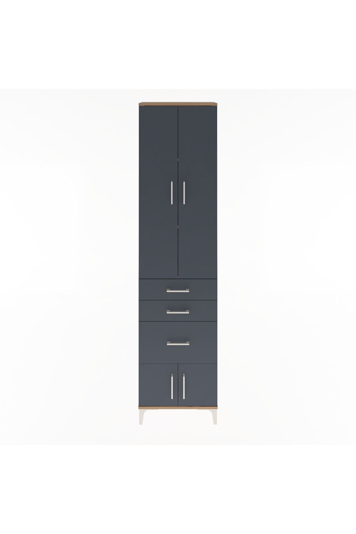 Arges Dolap 3 Raflı 3 Çekmeceli 4 Kapaklı 60x30x243 - S32M019V8A