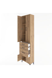 Arges Dolap 3 Raflı 3 Çekmeceli 4 Kapaklı 60x30x243 - S32M019V9A