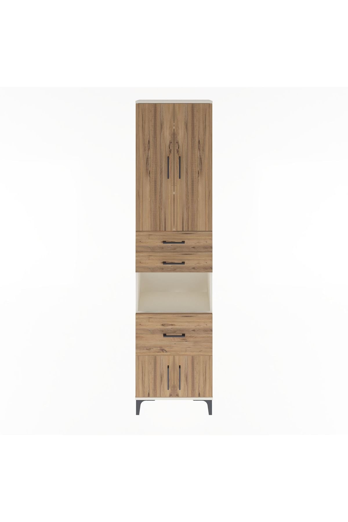 Arges Dolap 4 Raflı 3 Çekmeceli 2 Kapaklı 60x30x243 - S32M020V3A
