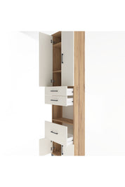 Arges Dolap 4 Raflı 3 Çekmeceli 2 Kapaklı 60x30x243 - S32M020V7A