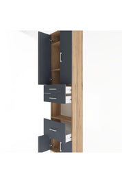 Arges Dolap 4 Raflı 3 Çekmeceli 2 Kapaklı 60x30x243 - S32M020V8A