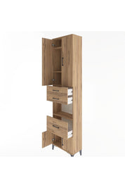 Arges Dolap 4 Raflı 3 Çekmeceli 2 Kapaklı 60x30x243 - S32M020V9A