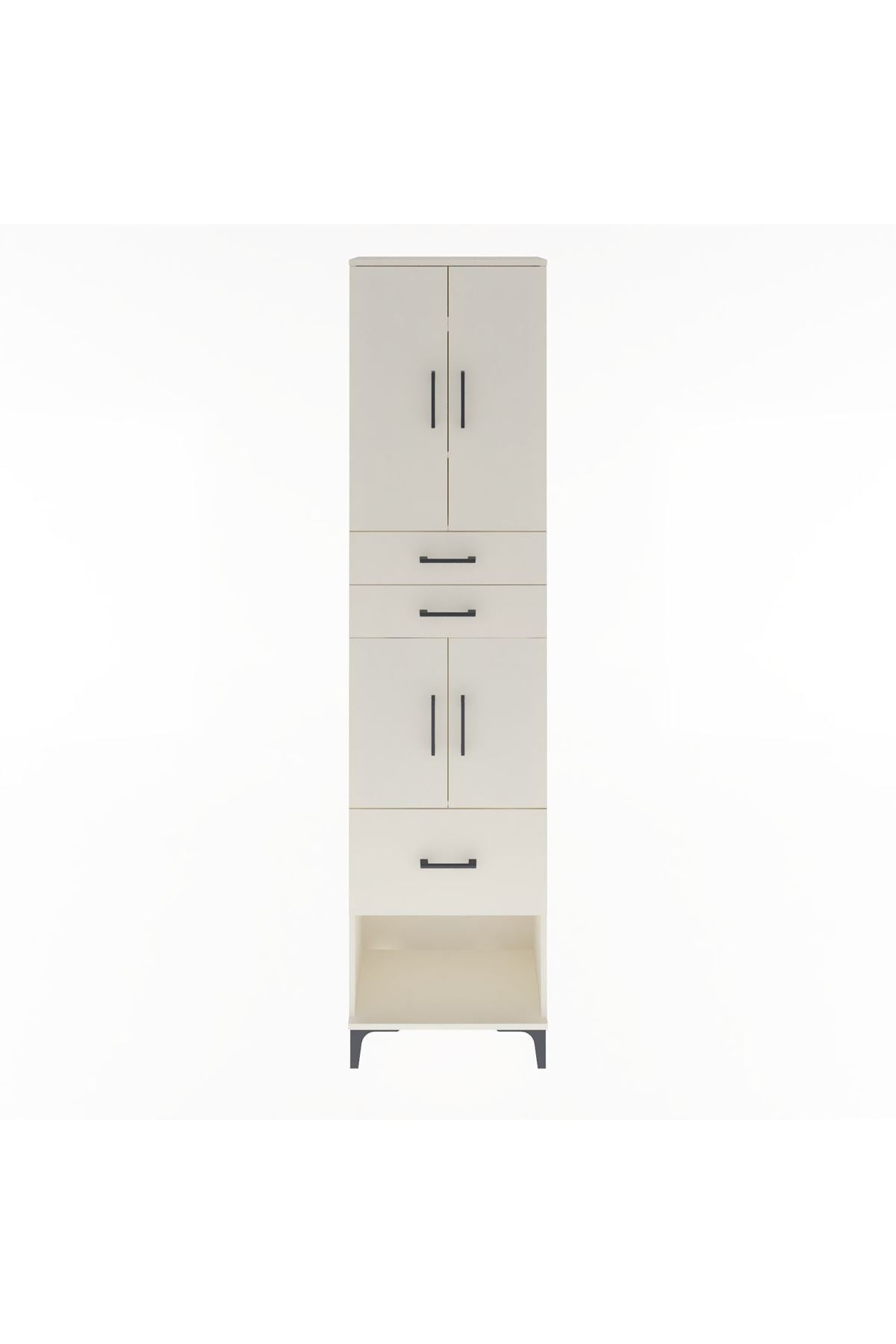 Arges Dolap 4 Raflı 3 Çekmeceli 4 Kapaklı 60x30x243 - S32M021V1A