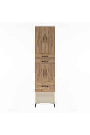 Arges Dolap 4 Raflı 3 Çekmeceli 4 Kapaklı 60x30x243 - S32M021V3A