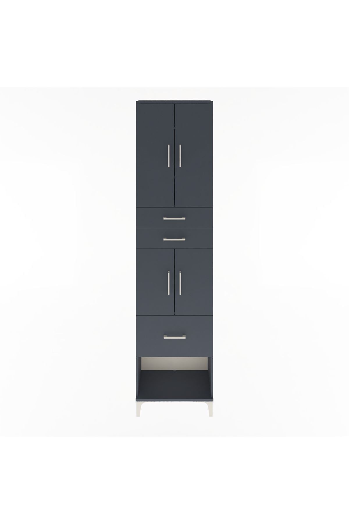 Arges Dolap 4 Raflı 3 Çekmeceli 4 Kapaklı 60x30x243 - S32M021V5A