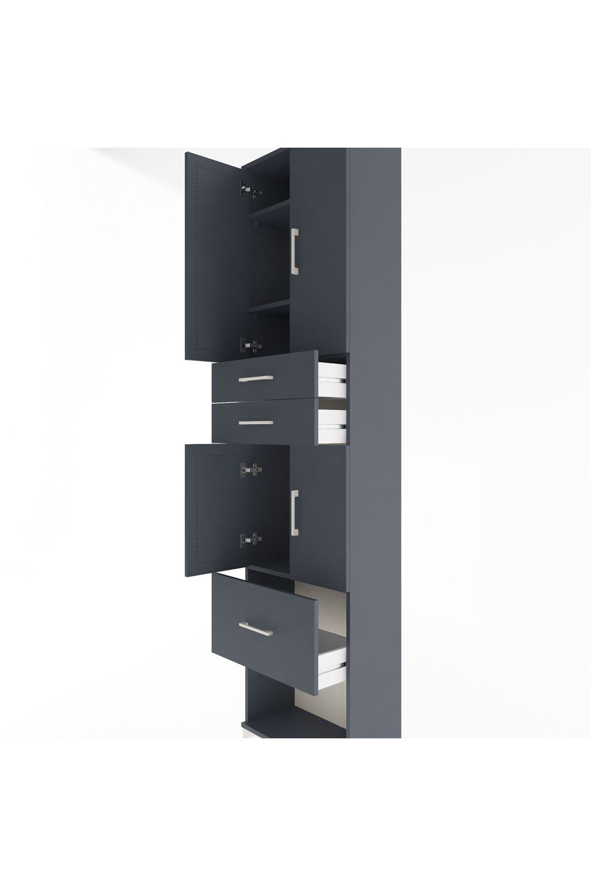 Arges Dolap 4 Raflı 3 Çekmeceli 4 Kapaklı 60x30x243 - S32M021V5A