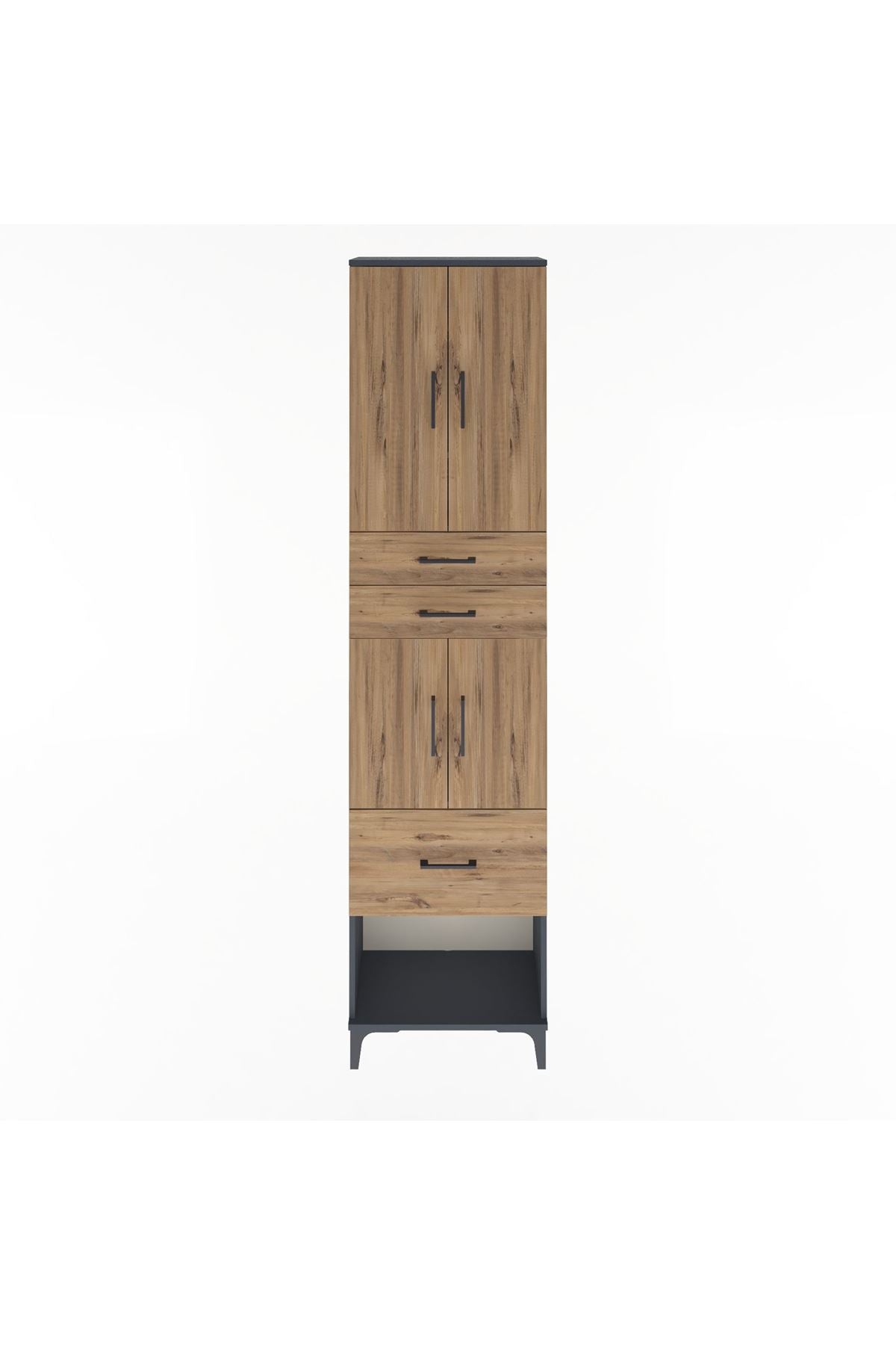 Arges Dolap 4 Raflı 3 Çekmeceli 4 Kapaklı 60x30x243 - S32M021V6A