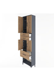 Arges Dolap 4 Raflı 3 Çekmeceli 4 Kapaklı 60x30x243 - S32M021V6A
