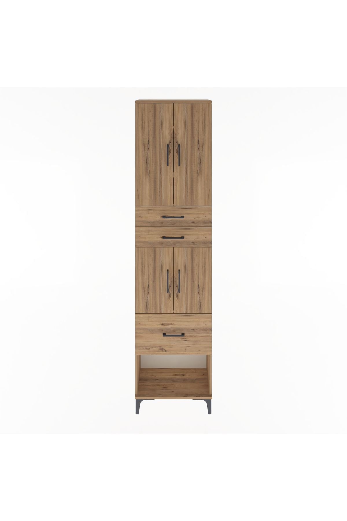 Arges Dolap 4 Raflı 3 Çekmeceli 4 Kapaklı 60x30x243 - S32M021V9A