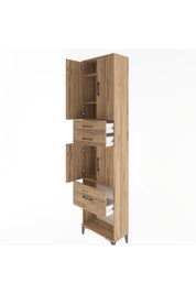 Arges Dolap 4 Raflı 3 Çekmeceli 4 Kapaklı 60x30x243 - S32M021V9A