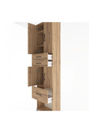 Arges Dolap 4 Raflı 3 Çekmeceli 4 Kapaklı 60x30x243 - S32M021V9A