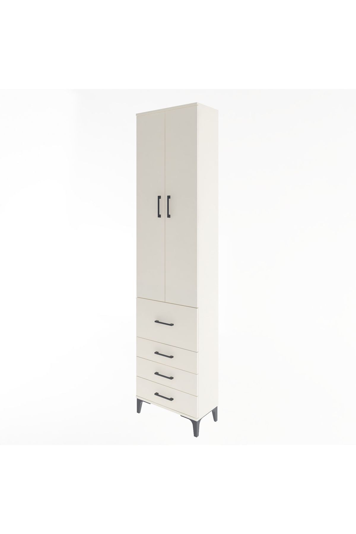 Arges Dolap 4 Raflı 4 Çekmeceli 2 Kapaklı 60x30x243 - S32M022V1A